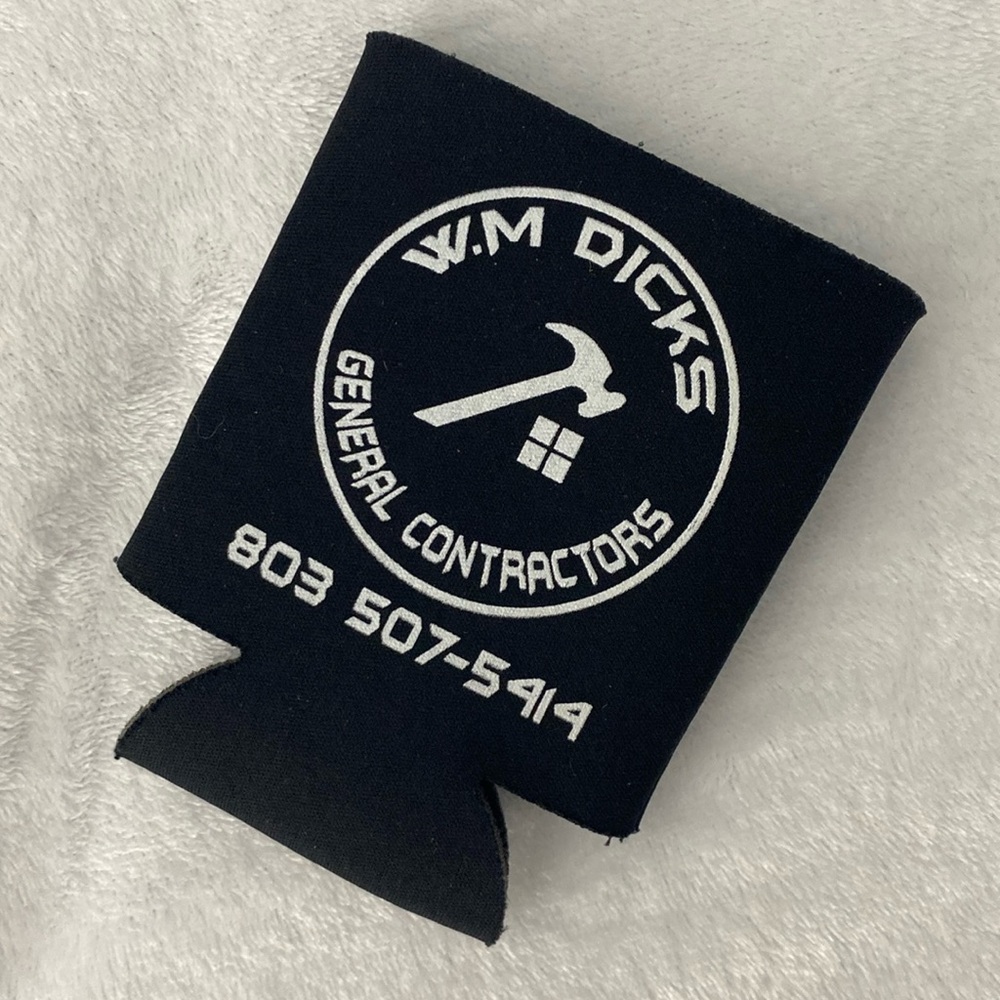 Black W.M Dicks General Contractors 🔨 insulator cup sleeve